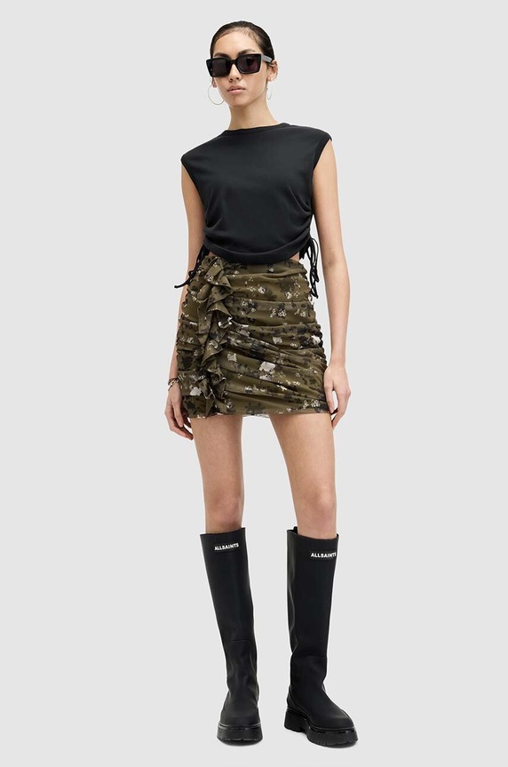 Bavlněná halenka AllSaints SONNY TANK W025JA černá