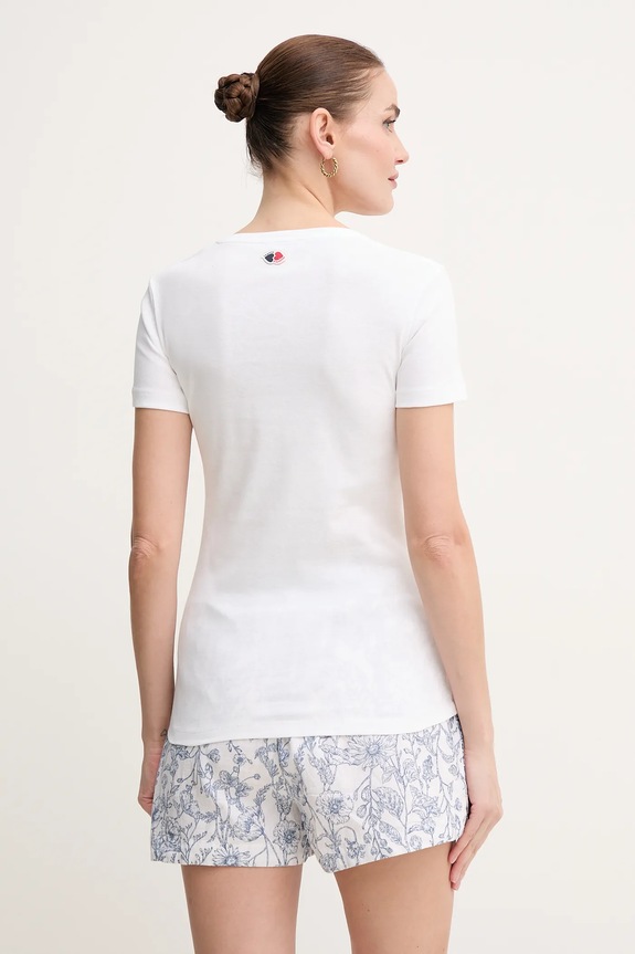 Îmbrăcăminte La Petite Française tricou din bumbac PFTHIBAULT alb