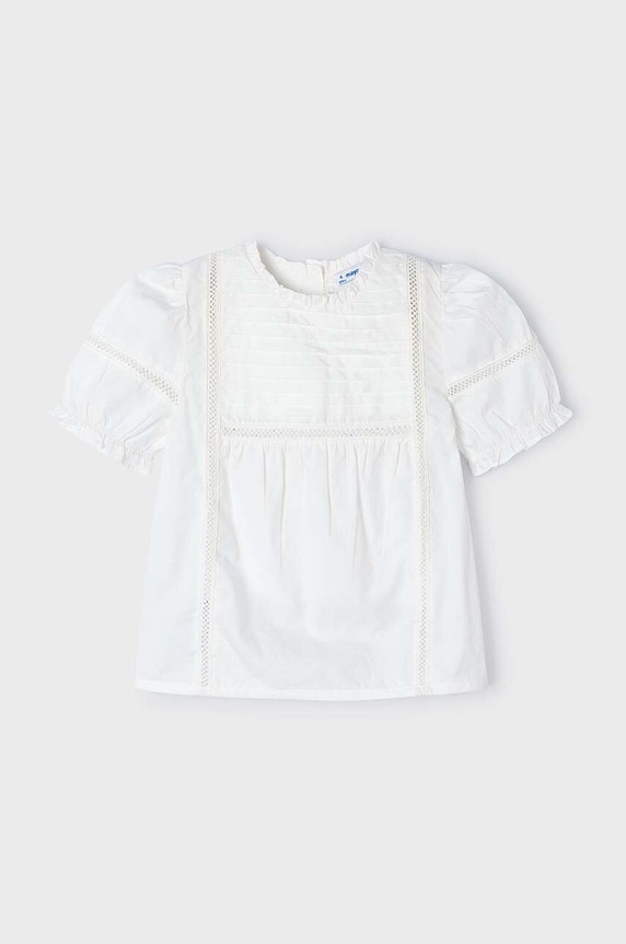 Dětská bavlněná halenka Mayoral 3172.6A.Mini.PPYH béžová SS24
