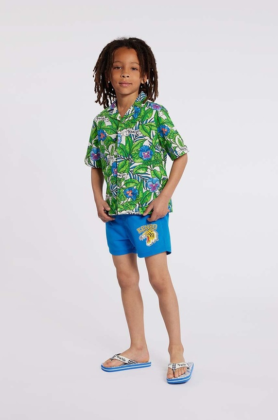 Kenzo Kids szorty kąpielowe dziecięce niebieski K60277.