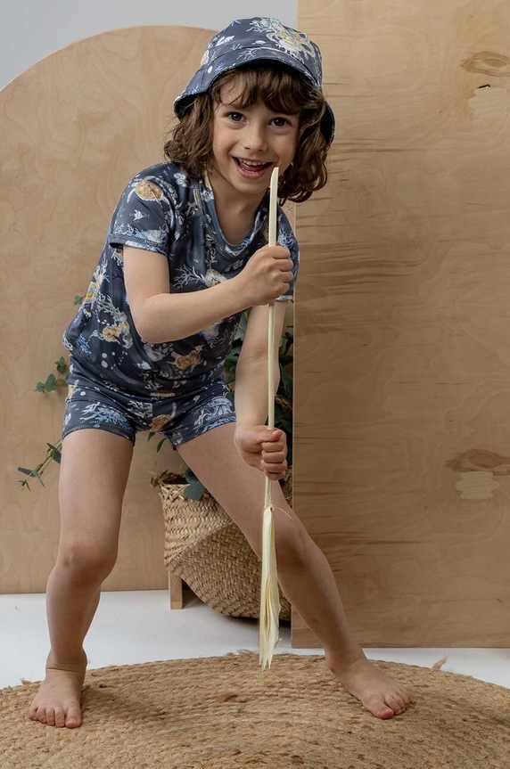 Majica kratkih rukava za kupanje za djecu Jamiks TRAYER.II.Bluz.JLG143.B siva