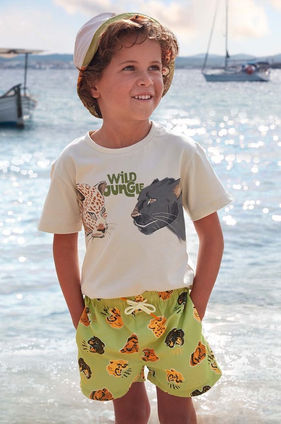 Mayoral szorty kąpielowe dziecięce Planet friendly zielony 3614.5F.Mini.PPYH