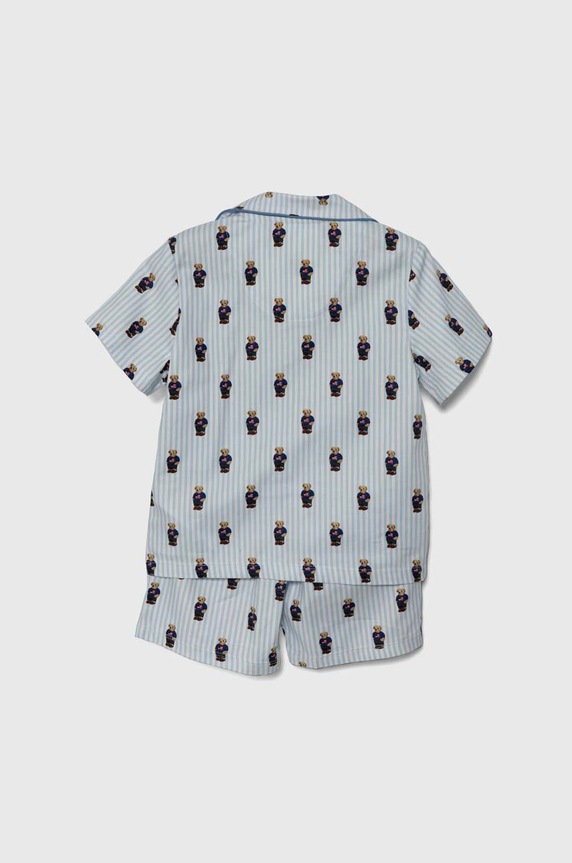 Polo Ralph Lauren gyerek pamut pizsama 8P0139 kék AA00