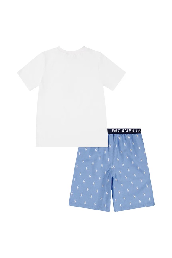 Polo Ralph Lauren set de pijama de bumbac pentru copii 9P0141 alb AA00