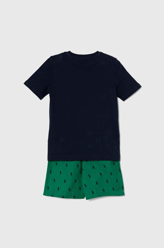 Polo Ralph Lauren gyerek pamut pizsama 9P0141 zöld AA00