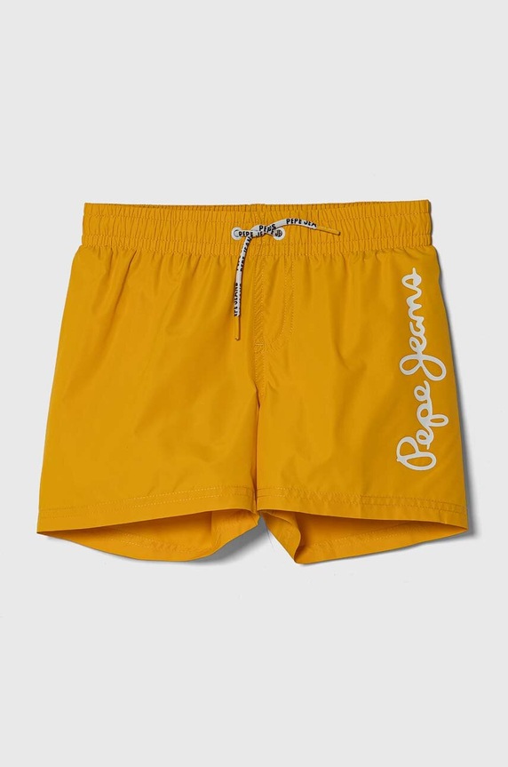 Pepe Jeans szorty kąpielowe dziecięce LOGO SWIMSHORT żółty PBB10329
