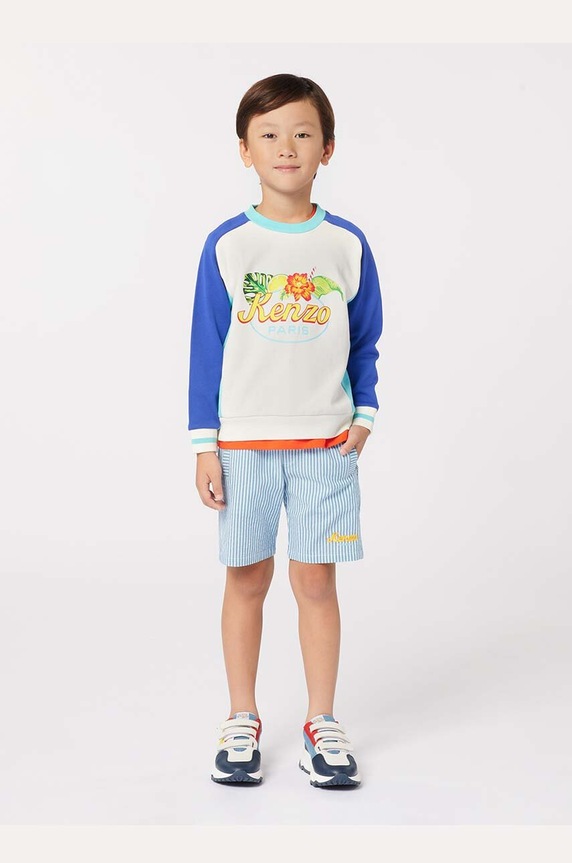 Kenzo Kids bluza bawełniana dziecięca nadruk niebieski K60410.156.162