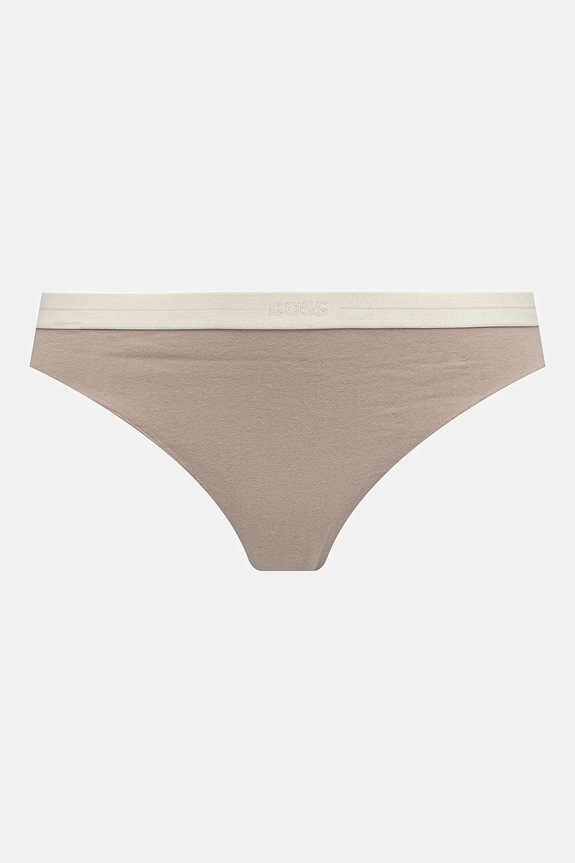 Odzież BOSS figi damskie z bawełną 3P BRIEF 3-pack 50510016 beżowy