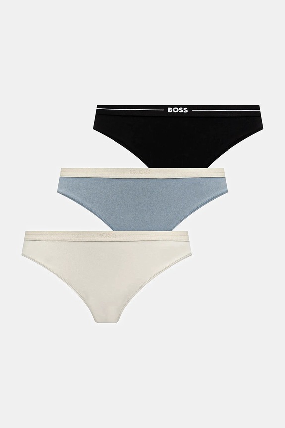 BOSS figi damskie z bawełną 3P BRIEF 3-pack czarny 50510016