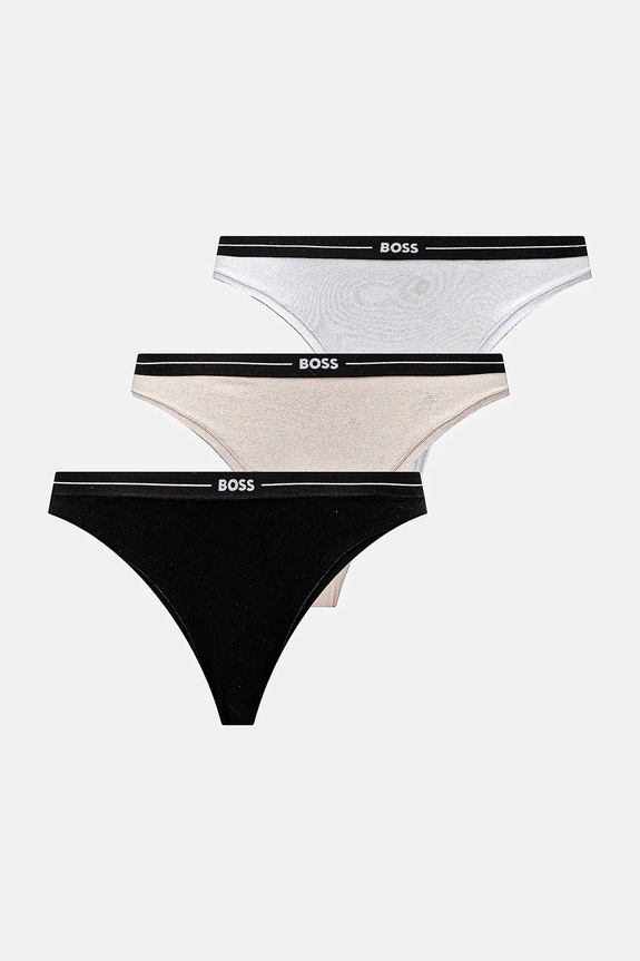 BOSS figi damskie z bawełną 3P BRIEF 3-pack czarny 50510016