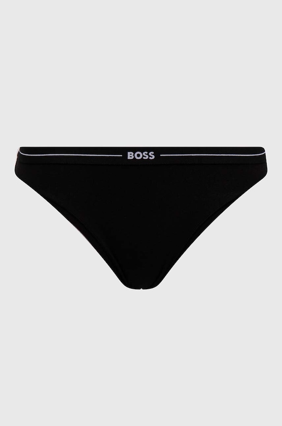 BOSS figi damskie bawełniane 3P BRIEF 3-pack dzianina czarny 50510016