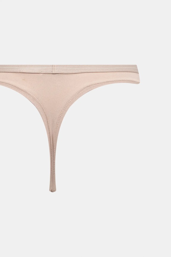 Odzież BOSS stringi damskie bawełniane z elastanem 3P THONG 3-pack 50510030 beżowy