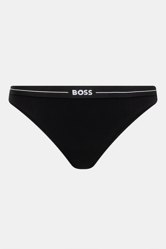 BOSS stringi damskie bawełniane z elastanem 3P THONG 3-pack 50510030 czarny AA00