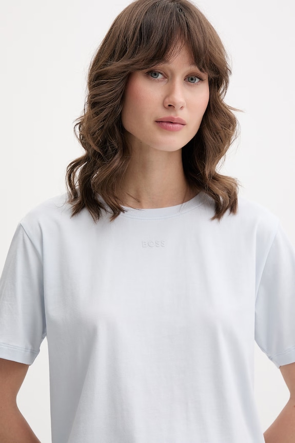BOSS футболка для женщин из хлопка с эластаном CI T-Shirt голубой 50510322