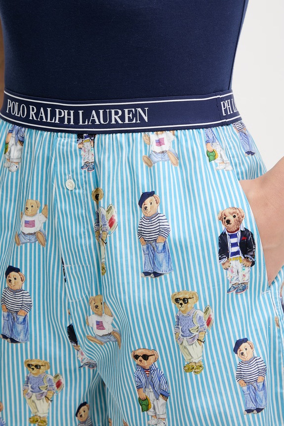 Oblečení Polo Ralph Lauren pyžamové šortky dámské bavlněné 4P0119 modrá