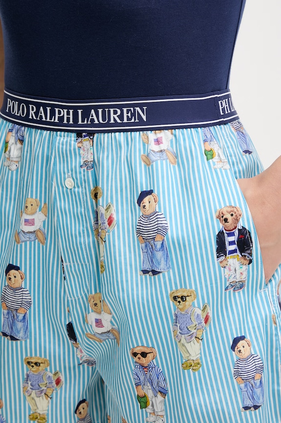 Oblečení Polo Ralph Lauren pyžamové šortky dámské bavlněné 4P0119 modrá