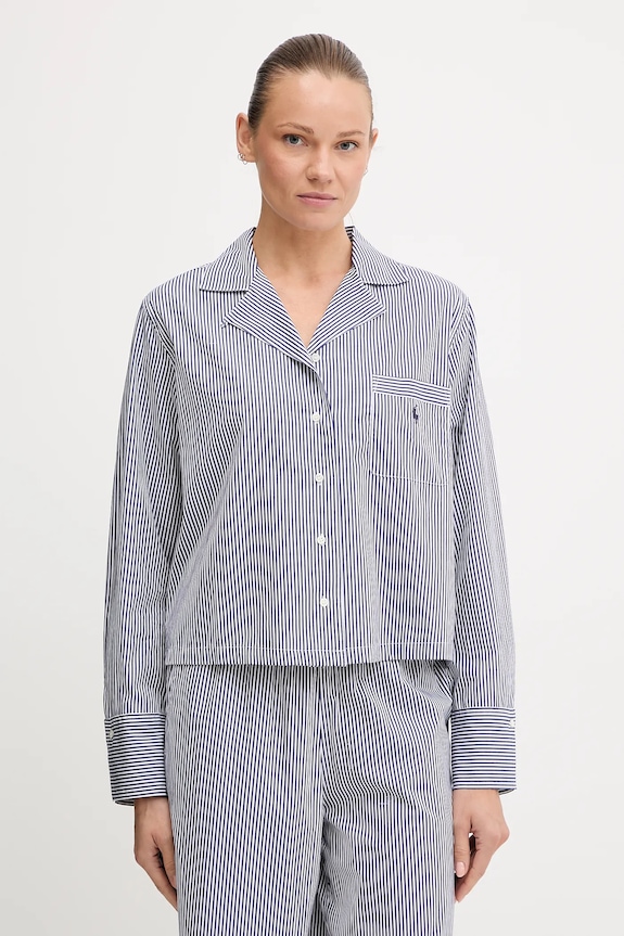 Polo Ralph Lauren piżama bawełniana 4P8004 niebieski AA00