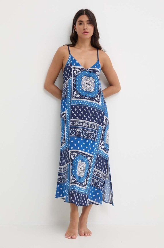 Dkny koszula nocna tkanina granatowy YI60015