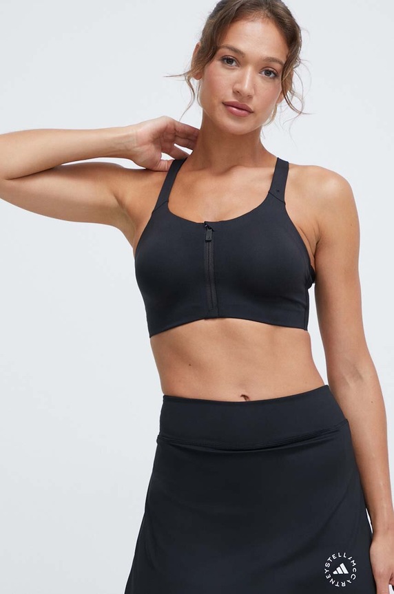 Športová podprsenka adidas Performance TLRD Impact Luxe bez kostíc čierna IL2911