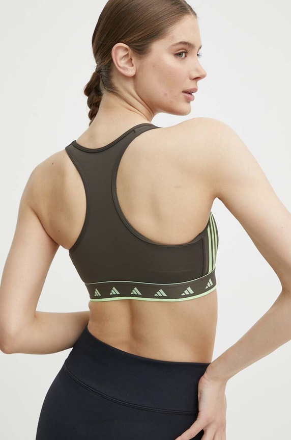Îmbrăcăminte adidas Performance sutien sport Powerreact Hyperglam IS4499 verde