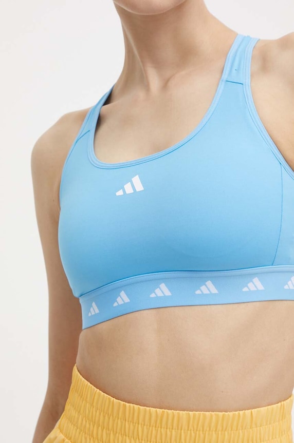 adidas Performance sutien sport Powerreact IT6647 albastru