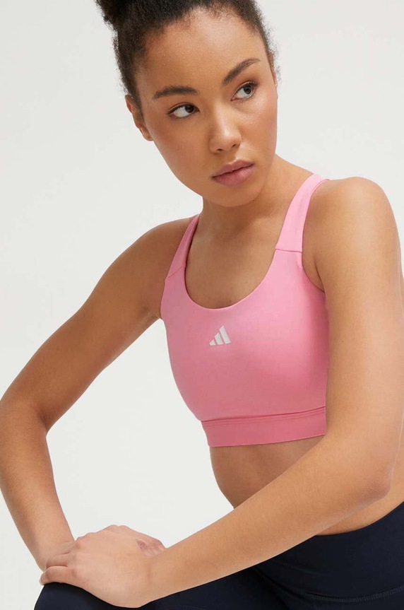 Sportovní podprsenka adidas Performance jemně vyztužené růžová IT6684