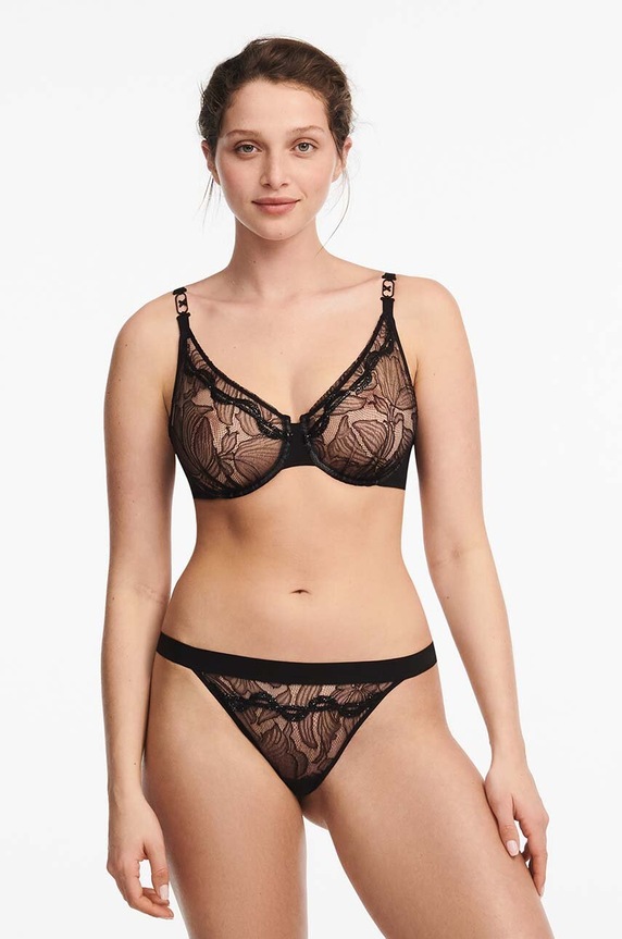 Grudnjak Chantelle X čipka crna C06GM9.011