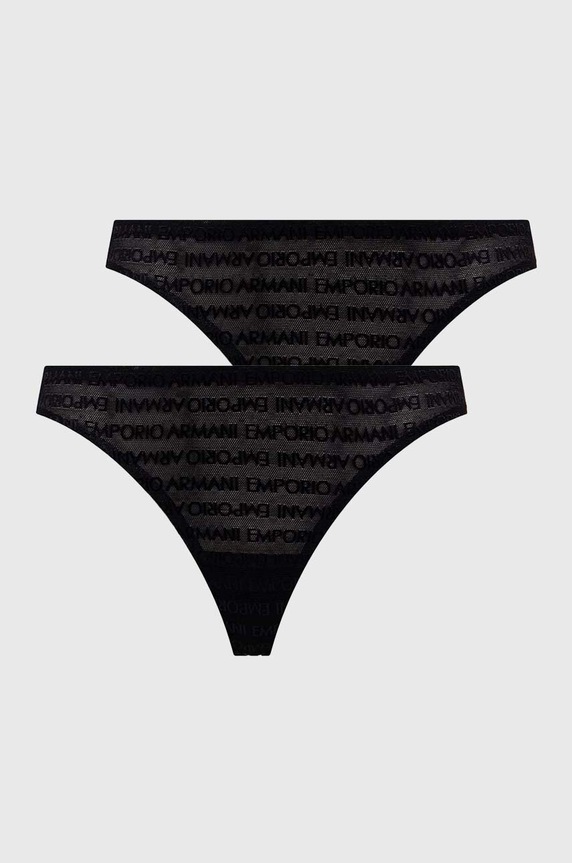 Emporio Armani Underwear figi 2-pack koronka czarny 163337.3F204