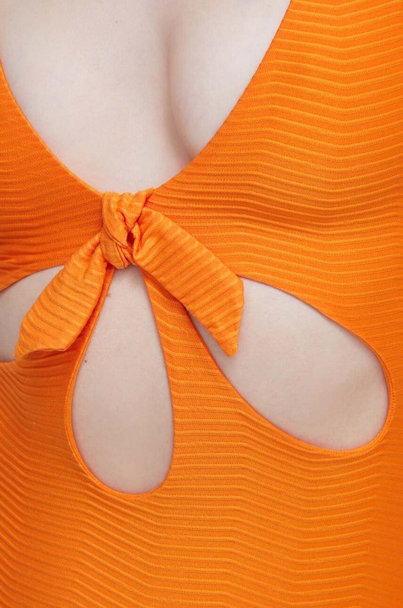 Ολόσωμο μαγιό Pepe Jeans WAVE KNOT SWIMSUIT πορτοκαλί PLB10489