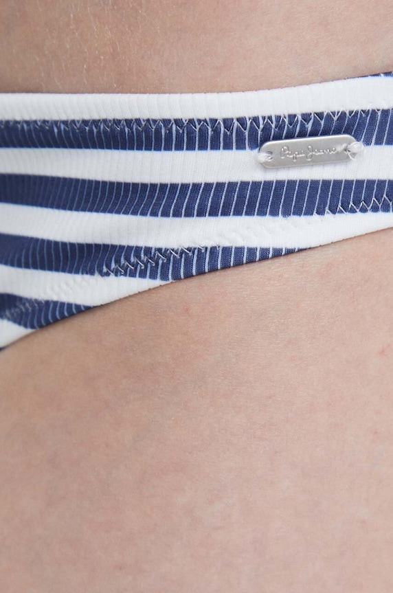 Plavkové nohavičky Pepe Jeans STRIPE RIB BIKINI tmavomodrá PLB10502