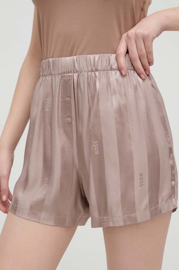BOSS szorty piżamowe 50515608 beżowy SS24
