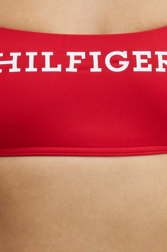 Plavková podprsenka Tommy Hilfiger červená UW0UW05302