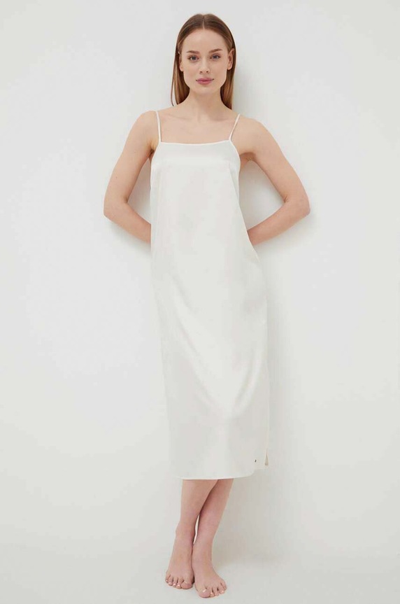 Tommy Hilfiger koszula nocna tkanina beżowy UW0UW05201