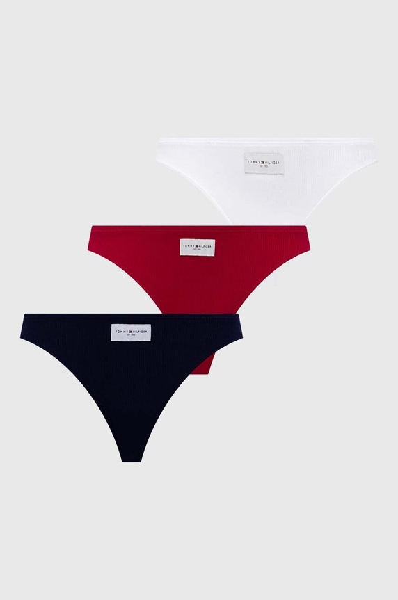 Nohavičky Tommy Hilfiger 3-pak nohavičky tmavomodrá UW0UW05188