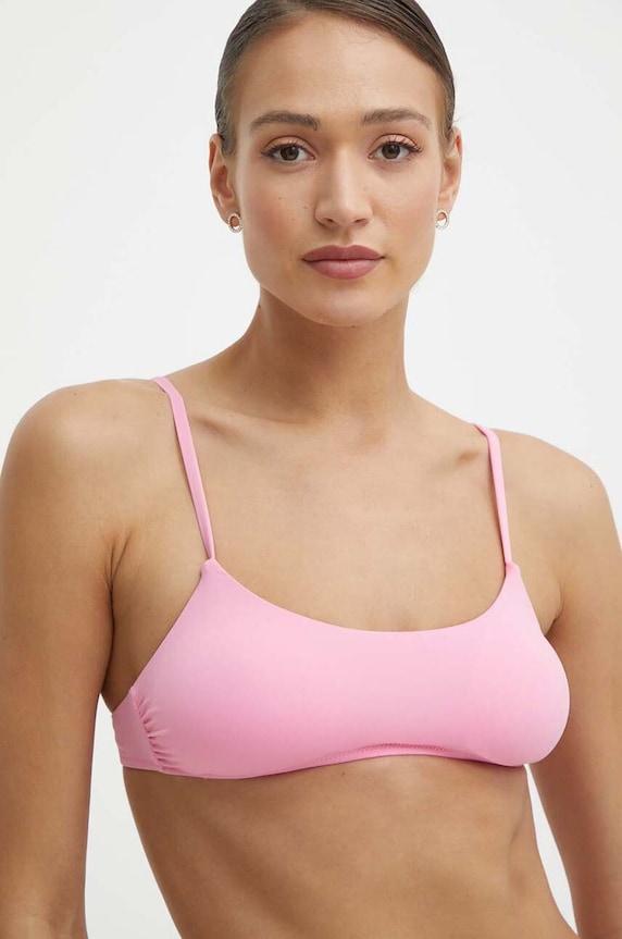 Bikini top United Colors of Benetton χωρίς μεταλλικές μπανέλες ροζ 3P5H5R1MQ