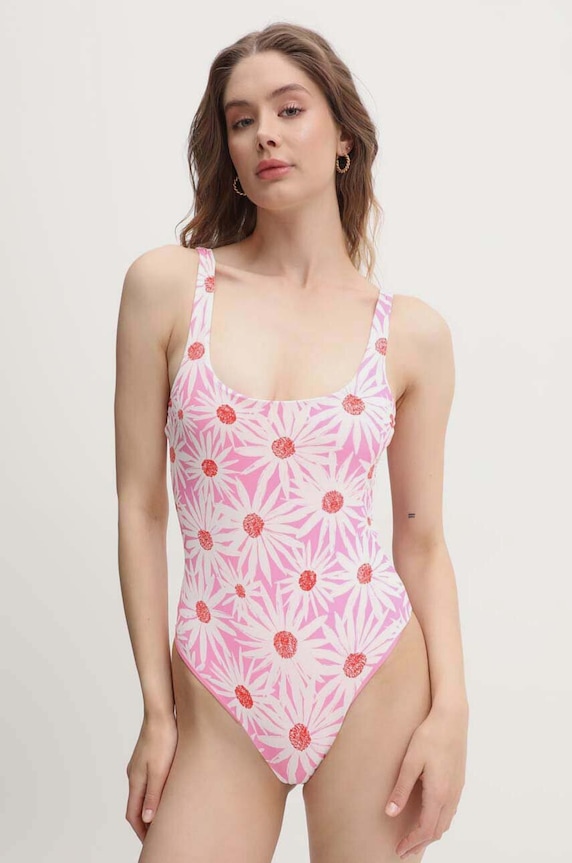United Colors of Benetton costum de baie dintr-o bucată moale roz 3UYK5I01A