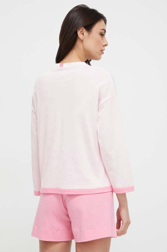 Oblečenie Bavlnené pyžamové tričko United Colors of Benetton x Peanuts 30963M05F ružová
