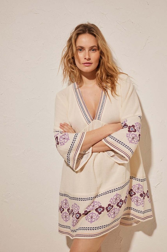 women'secret sukienka plażowa LOTUS beżowy 5547391