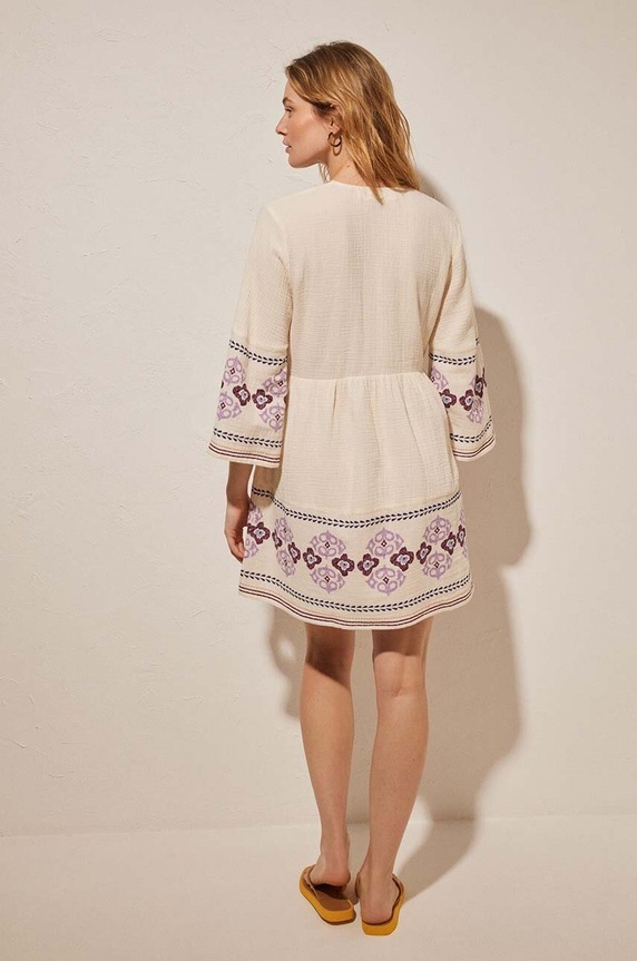 women'secret sukienka plażowa LOTUS 5547391 beżowy