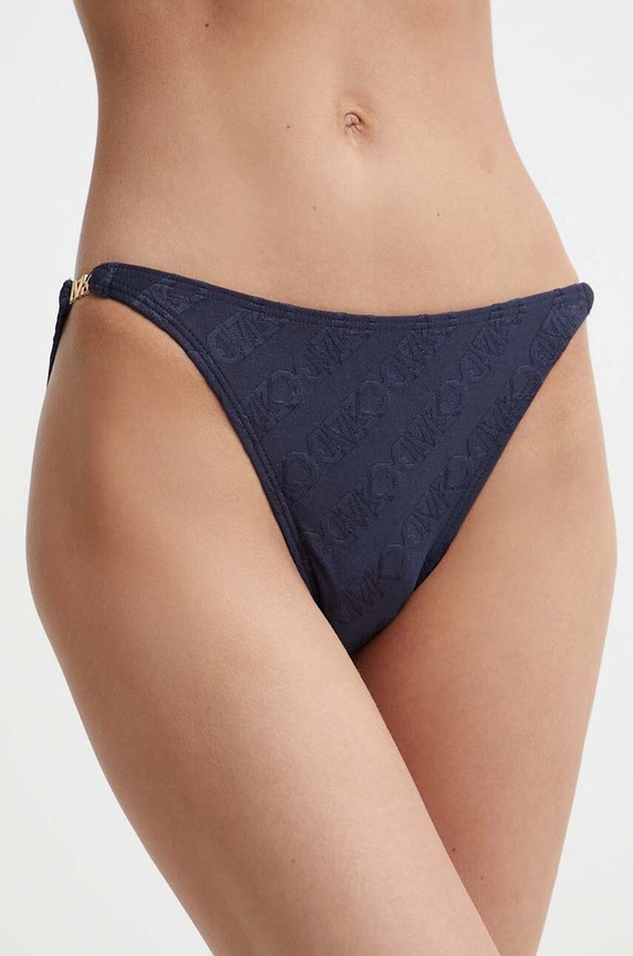 MICHAEL Michael Kors figi kąpielowe STRING BIKINI BOTTOM dół granatowy MM13095