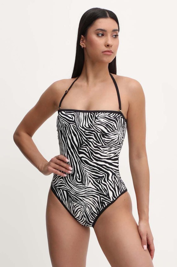 Jednodielne plavky MICHAEL Michael Kors BANDEAU ONE PIECE MM24004 čierna SS24