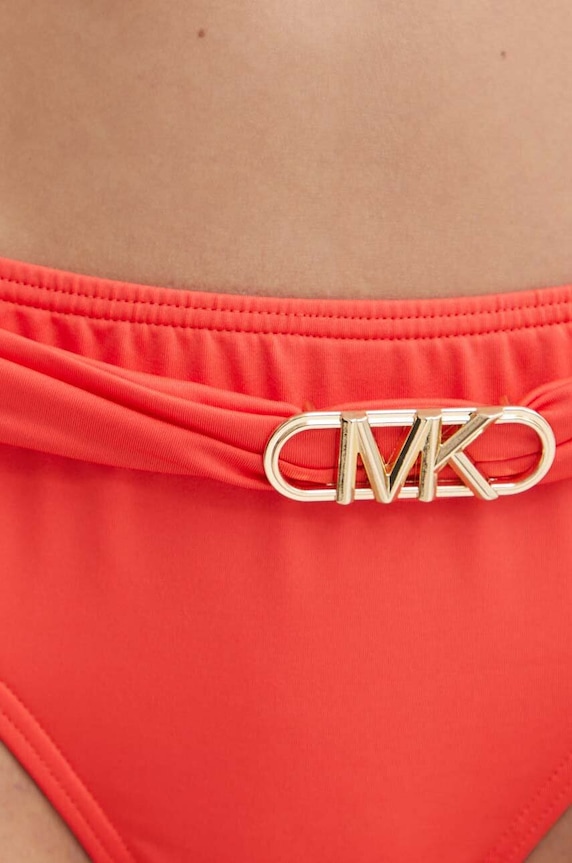 Kupaće gaćice MICHAEL Michael Kors BELTED BIKINI BOTTOM crvena MM7M163