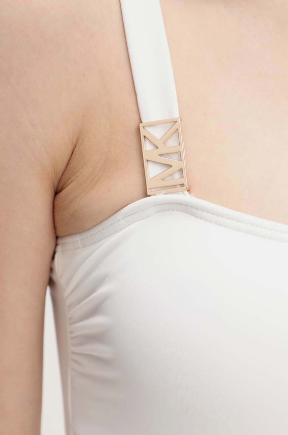 Ολόσωμο μαγιό MICHAEL Michael Kors SQUARE NECK ONE PIECE λευκό MM7M528