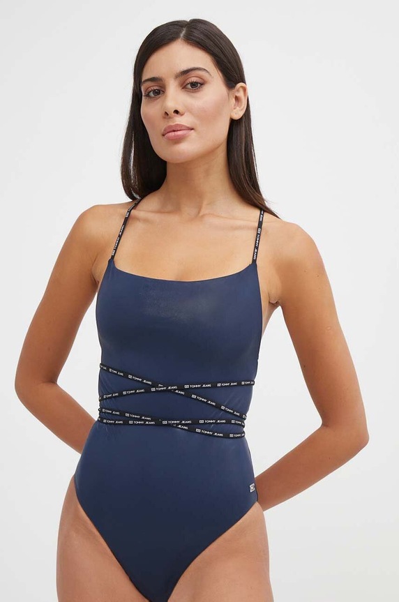 Tommy Jeans jednoczęściowy strój kąpielowy miękka granatowy UW0UW05092