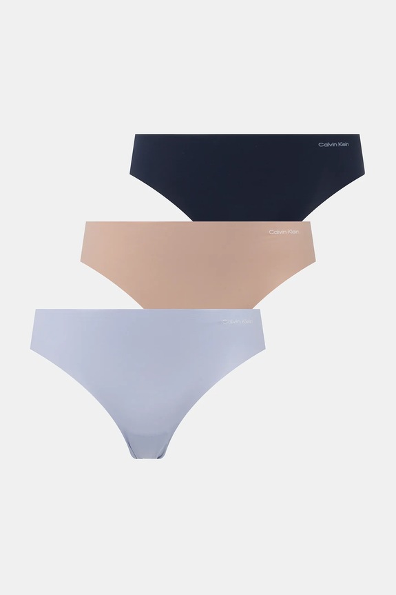 Calvin Klein Underwear stringi damskie 3-pack dzianina granatowy 000QD3558E