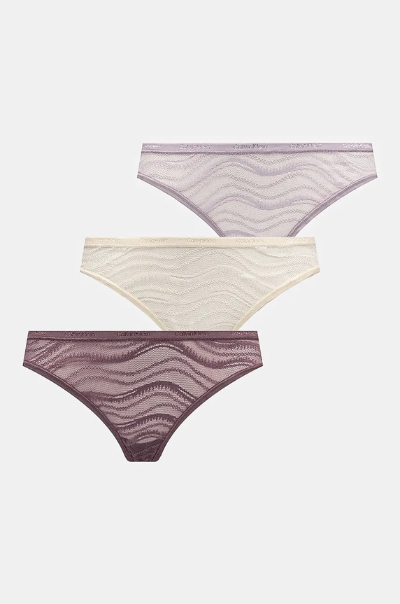 Calvin Klein Underwear figi 3-pack dzianina fioletowy 000QD5203E