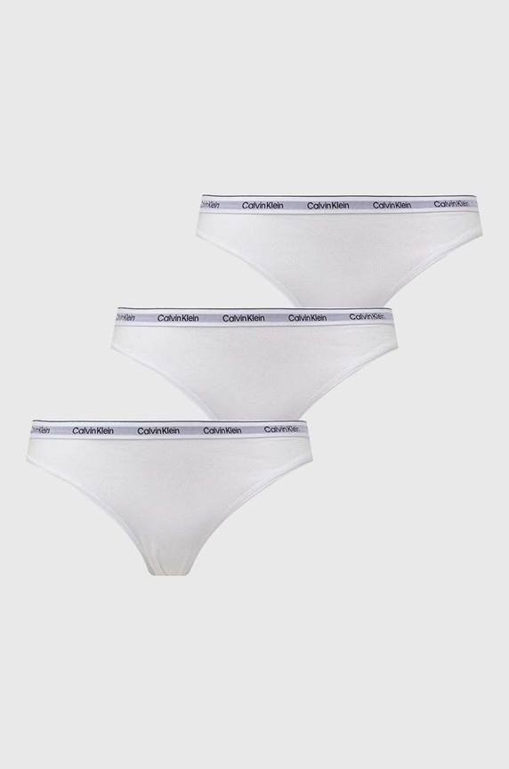Calvin Klein Underwear bugyi 3 db sima fehér 000QD5207E
