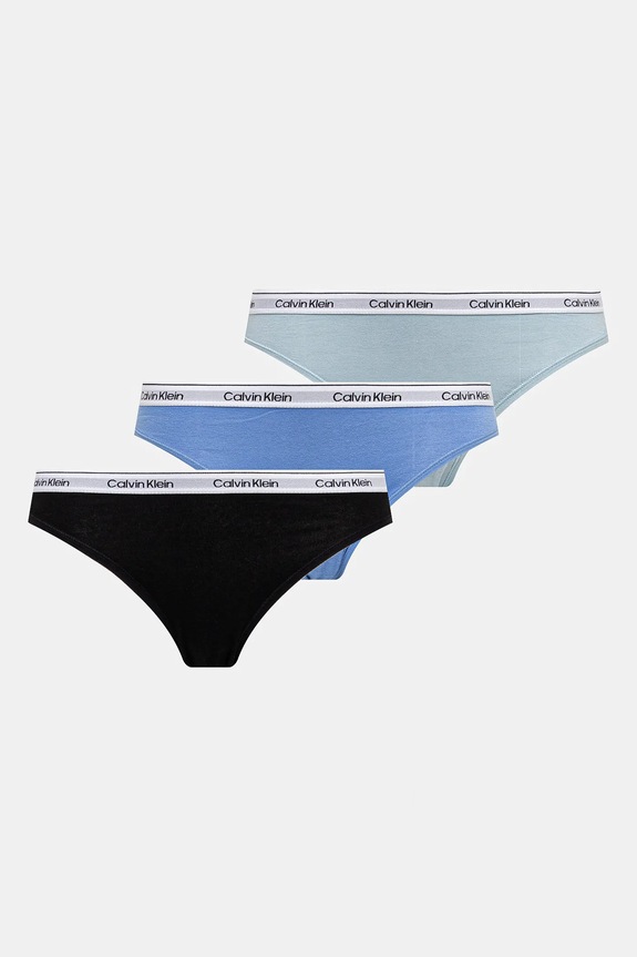 Calvin Klein Underwear figi 3-pack dzianina niebieski 000QD5207E