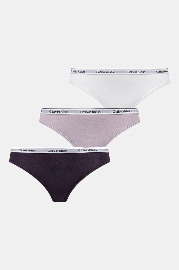 Calvin Klein Underwear figi 3-pack dzianina fioletowy 000QD5207E