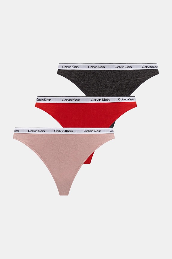 Calvin Klein Underwear stringi 3-pack dzianina czerwony 000QD5209E